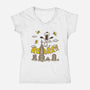 Beagle Kong-Womens-V-Neck-Tee-Getsousa!