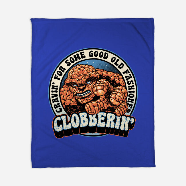 Good Old Clobberin-None-Fleece-Blanket-momma_gorilla