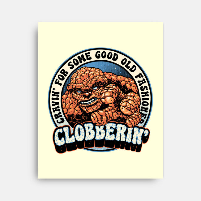 Good Old Clobberin-None-Stretched-Canvas-momma_gorilla