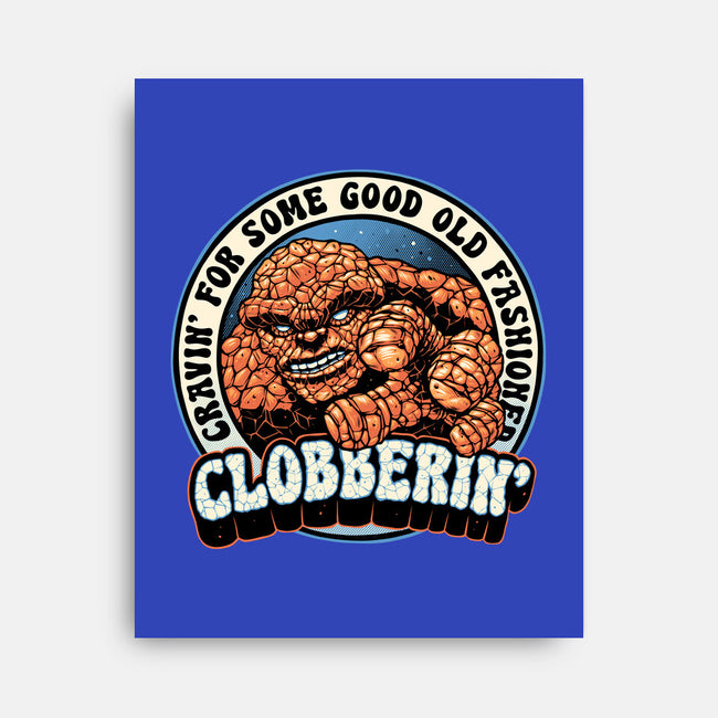 Good Old Clobberin-None-Stretched-Canvas-momma_gorilla