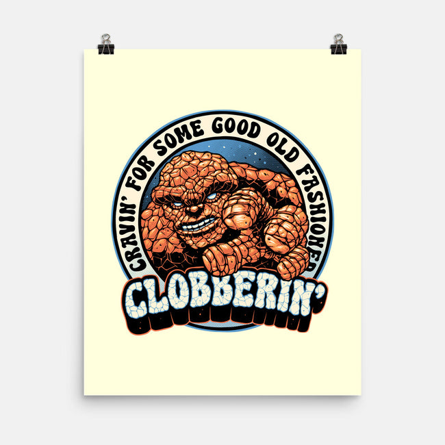 Good Old Clobberin-None-Matte-Poster-momma_gorilla