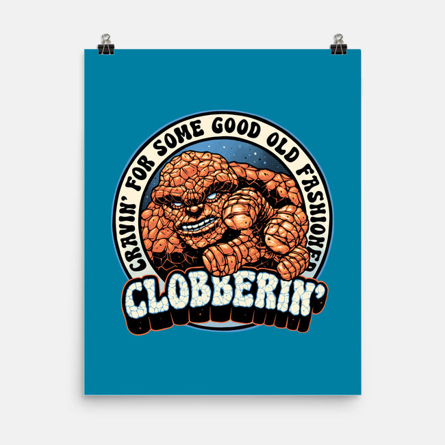 Good Old Clobberin-None-Matte-Poster-momma_gorilla