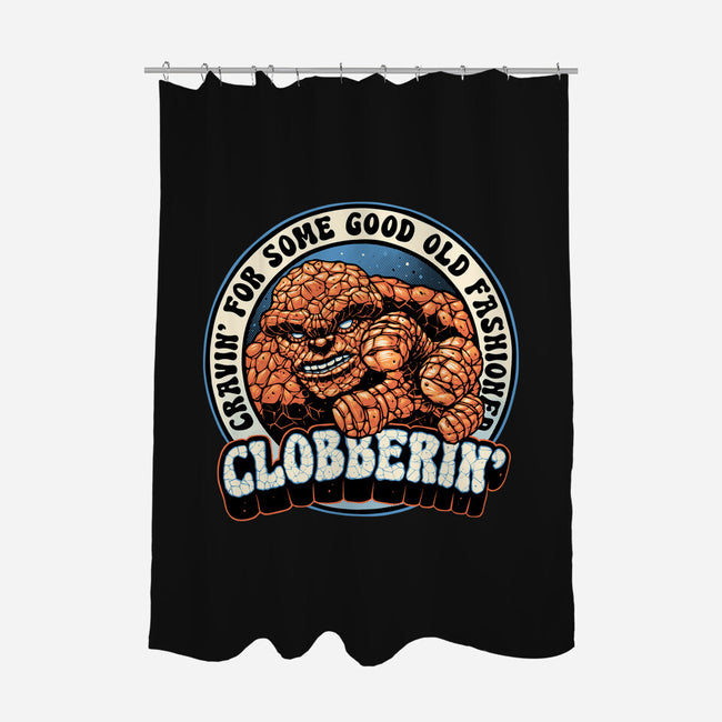 Good Old Clobberin-None-Polyester-Shower Curtain-momma_gorilla