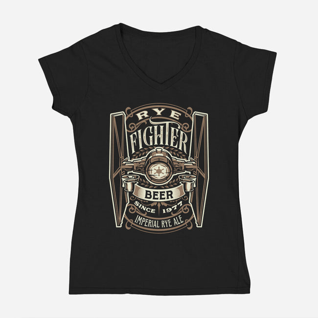 Rye Fighter-Womens-V-Neck-Tee-Wheels
