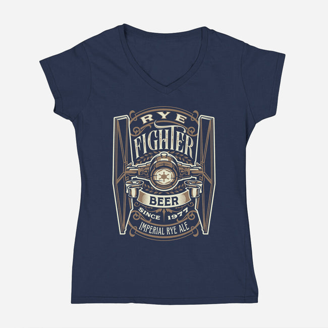 Rye Fighter-Womens-V-Neck-Tee-Wheels