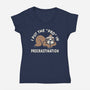The Pro In Procrastination-Womens-V-Neck-Tee-Nemons