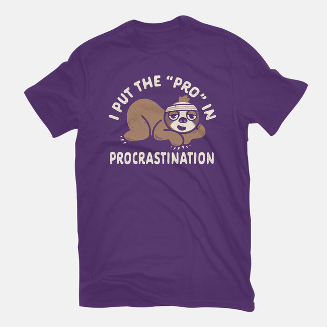 The Pro In Procrastination-Mens-Basic-Tee-Nemons