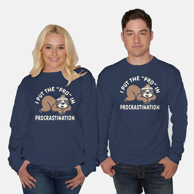 The Pro In Procrastination-Unisex-Crew Neck-Sweatshirt-Nemons