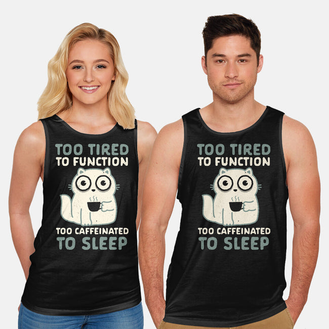 Too Tired Too Caffeinated-Unisex-Basic-Tank-Nemons