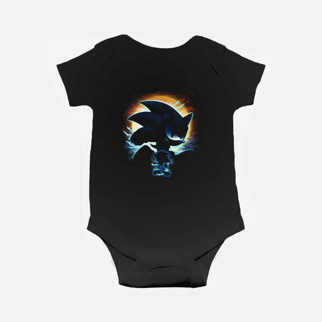 Hedgehog Night-Baby-Basic-Onesie-dandingeroz