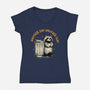 Another Day Another Slay Raccoon-Womens-V-Neck-Tee-dandingeroz