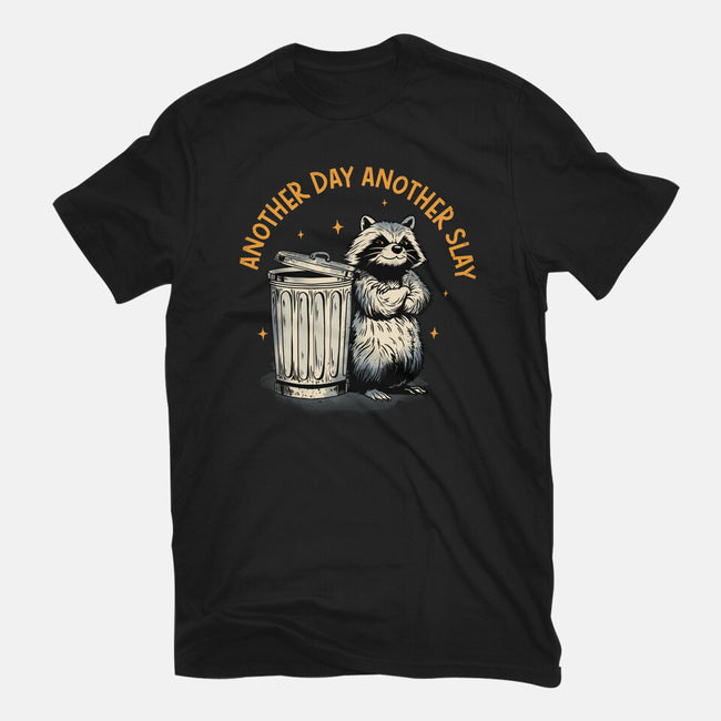 Another Day Another Slay Raccoon-Womens-Fitted-Tee-dandingeroz