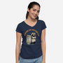 Another Day Another Slay Raccoon-Womens-V-Neck-Tee-dandingeroz