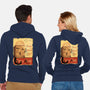 Tournee Du Schrodinger Chat-Unisex-Zip-Up-Sweatshirt-fanfabio