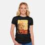 Tournee Du Schrodinger Chat-Womens-Fitted-Tee-fanfabio