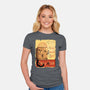 Tournee Du Schrodinger Chat-Womens-Fitted-Tee-fanfabio