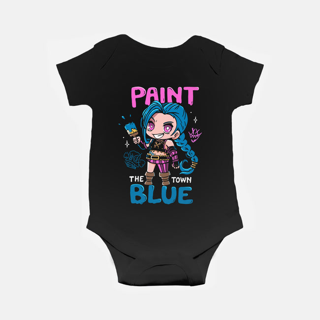 Paint The Town Blue-Baby-Basic-Onesie-Vallina84