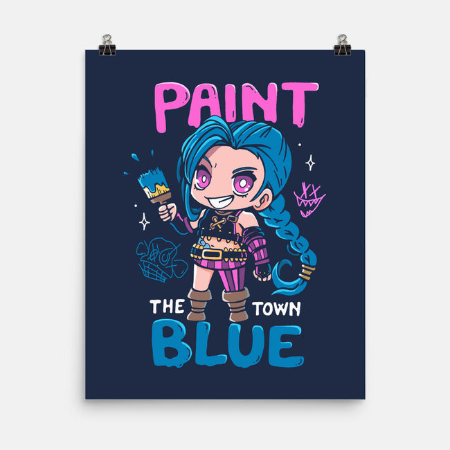 Paint The Town Blue-None-Matte-Poster-Vallina84