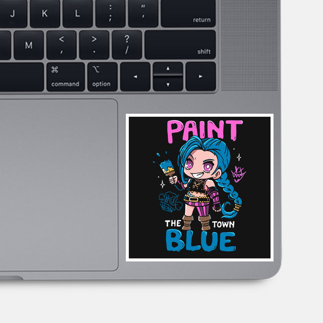 Paint The Town Blue-None-Glossy-Sticker-Vallina84