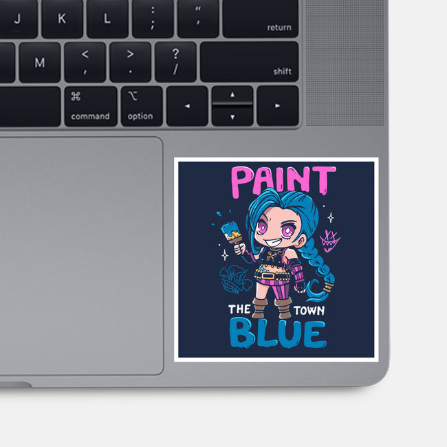 Paint The Town Blue-None-Glossy-Sticker-Vallina84