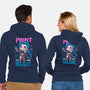 Paint The Town Blue-Unisex-Zip-Up-Sweatshirt-Vallina84