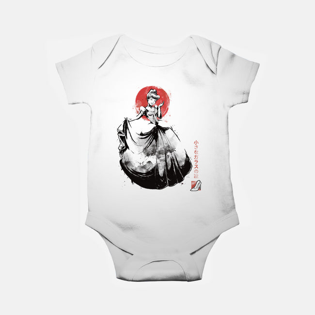 Moonlit Maiden Sumi-e-Baby-Basic-Onesie-Astrobot Invention