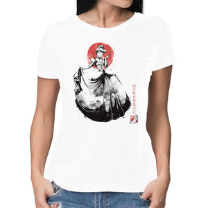 Moonlit Maiden Sumi-e