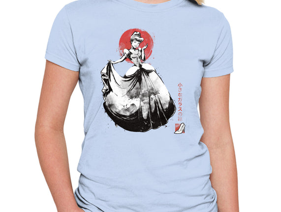 Moonlit Maiden Sumi-e