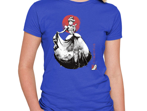 Moonlit Maiden Sumi-e