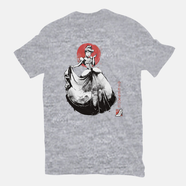 Moonlit Maiden Sumi-e-Womens-Fitted-Tee-Astrobot Invention