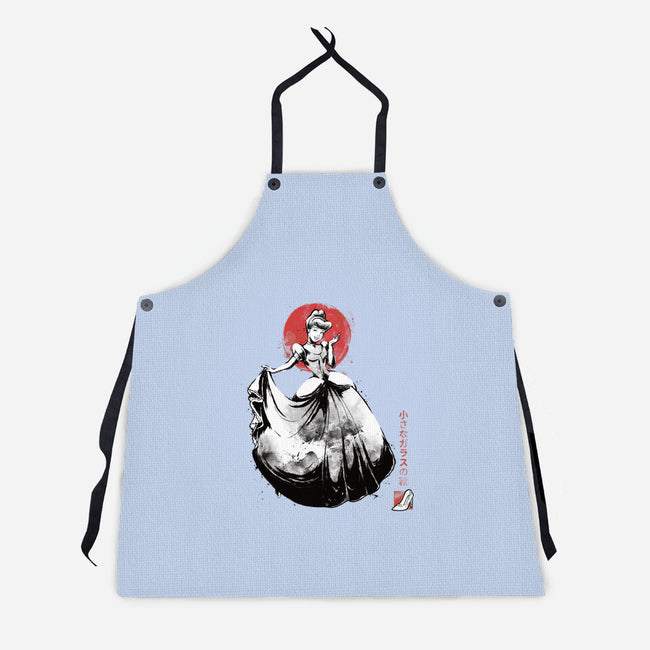 Moonlit Maiden Sumi-e-Unisex-Kitchen-Apron-Astrobot Invention