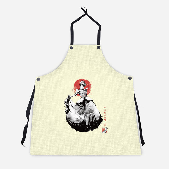 Moonlit Maiden Sumi-e-Unisex-Kitchen-Apron-Astrobot Invention