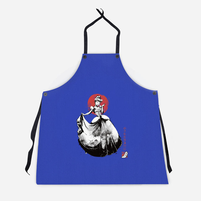 Moonlit Maiden Sumi-e-Unisex-Kitchen-Apron-Astrobot Invention