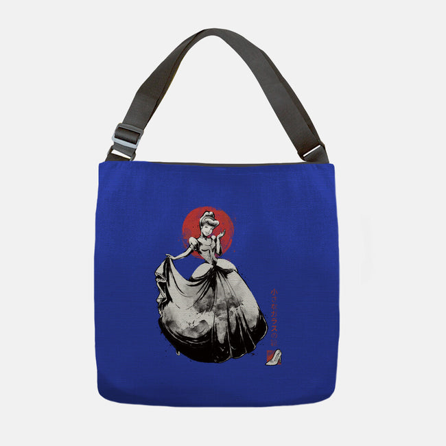 Moonlit Maiden Sumi-e-None-Adjustable Tote-Bag-Astrobot Invention