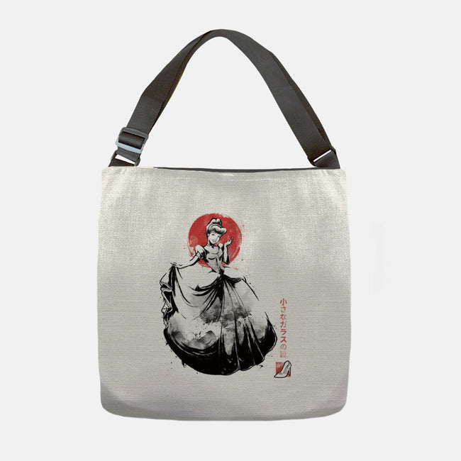 Moonlit Maiden Sumi-e-None-Adjustable Tote-Bag-Astrobot Invention