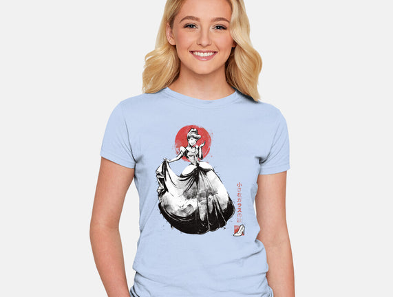 Moonlit Maiden Sumi-e