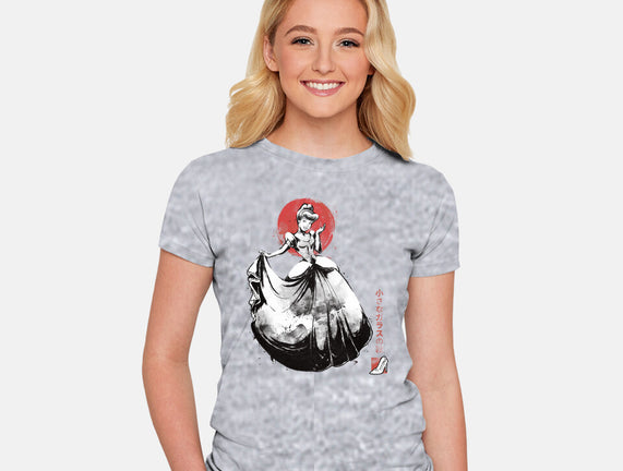 Moonlit Maiden Sumi-e