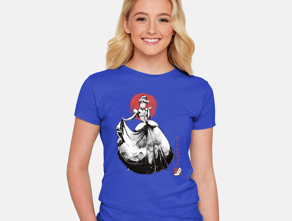 Moonlit Maiden Sumi-e