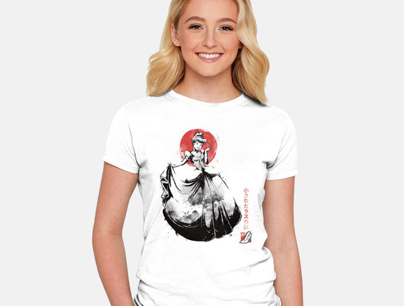 Moonlit Maiden Sumi-e