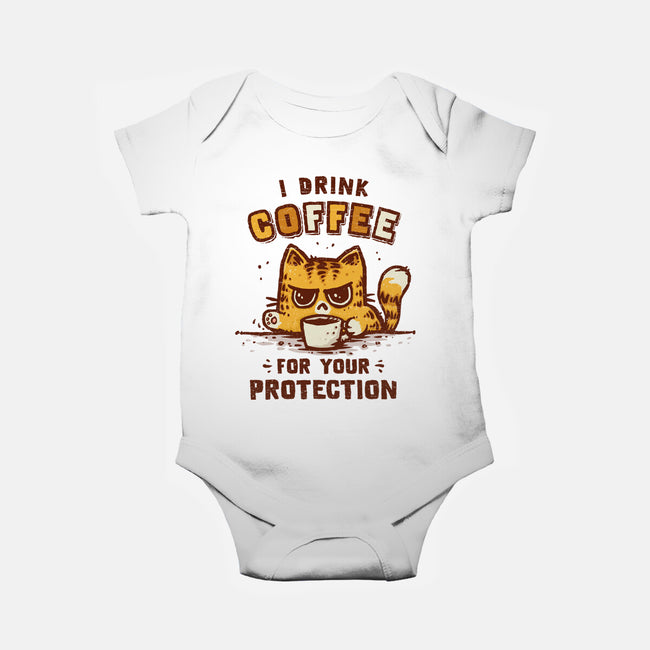 I Drink Coffee To Protect You-Baby-Basic-Onesie-kg07