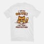 I Drink Coffee To Protect You-Womens-Basic-Tee-kg07