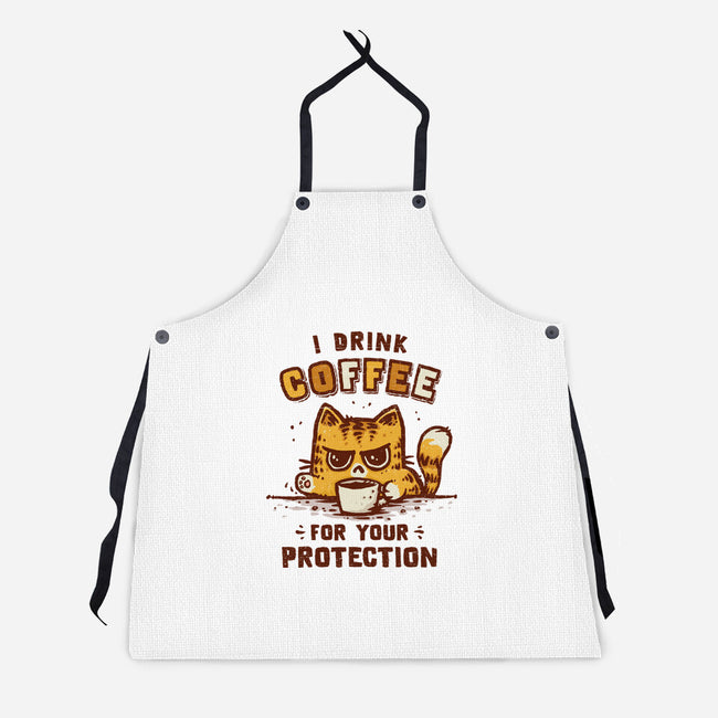 I Drink Coffee To Protect You-Unisex-Kitchen-Apron-kg07