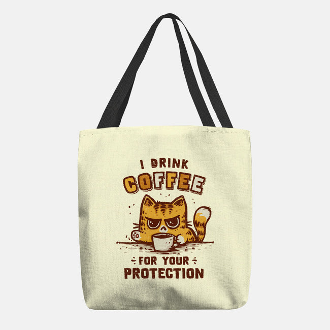 I Drink Coffee To Protect You-None-Basic Tote-Bag-kg07