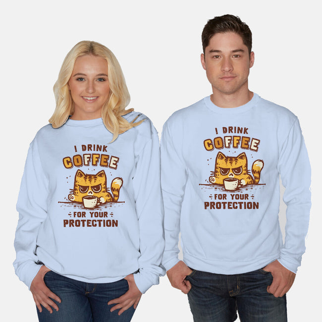 I Drink Coffee To Protect You-Unisex-Crew Neck-Sweatshirt-kg07