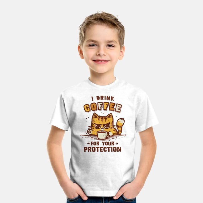 I Drink Coffee To Protect You-Youth-Basic-Tee-kg07