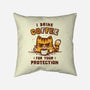 I Drink Coffee To Protect You-None-Removable Cover w Insert-Throw Pillow-kg07