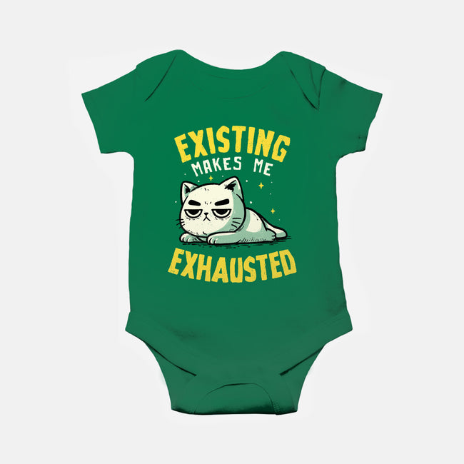 Existing Makes Me Exhausted-Baby-Basic-Onesie-koalastudio