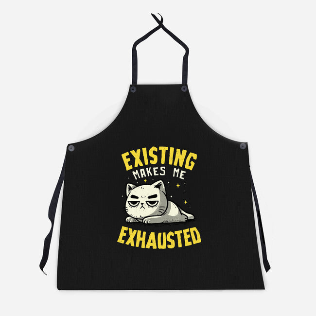 Existing Makes Me Exhausted-Unisex-Kitchen-Apron-koalastudio