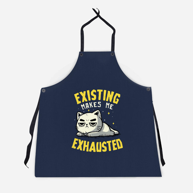 Existing Makes Me Exhausted-Unisex-Kitchen-Apron-koalastudio