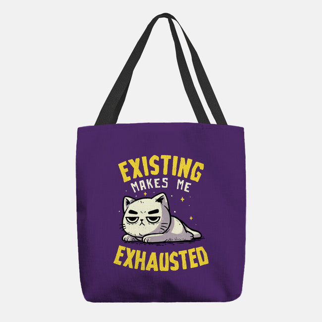 Existing Makes Me Exhausted-None-Basic Tote-Bag-koalastudio